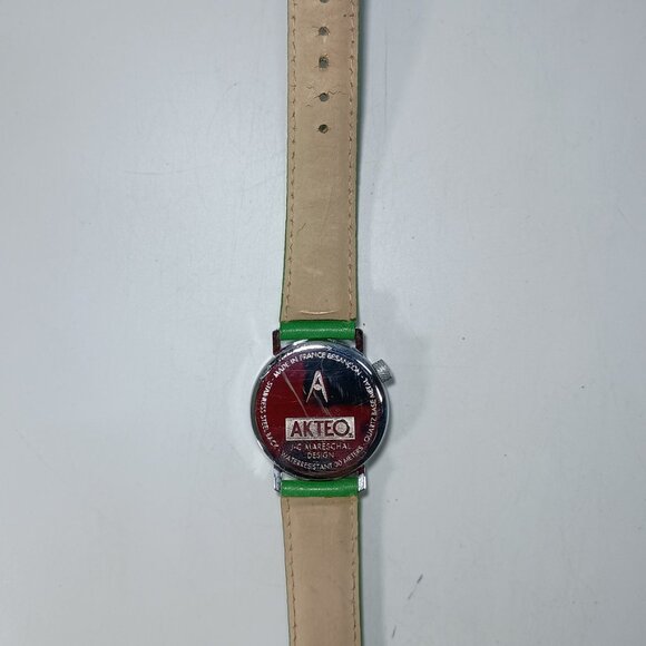 RARE Story Box Akteo Gardner Watch Green Leather New Battery main image 11